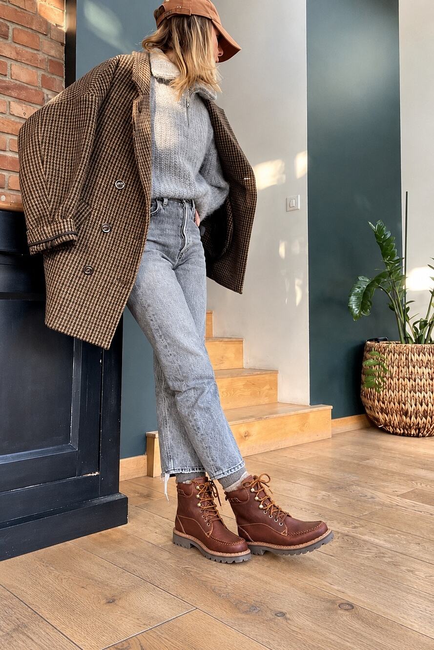 Bass Quail Hunter Brown Leather Ankle Boots Women 7.5 Heritage